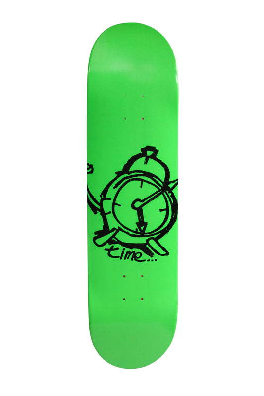 Time Skateboards - OG Clock Black Font On Green