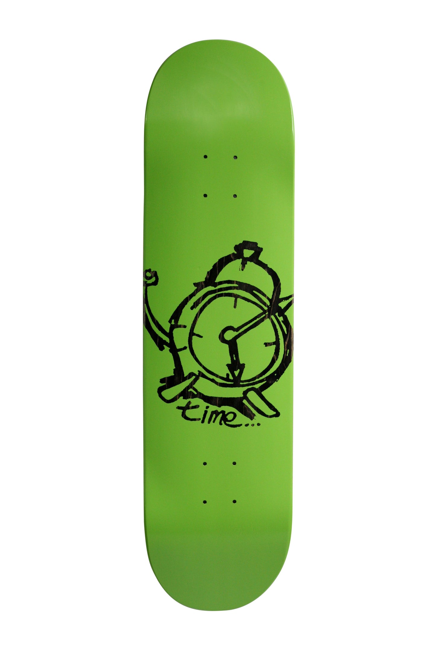 Time Skateboards - OG Clock Black Font On Green